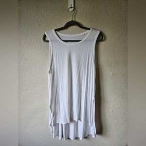 Vitality White Flowy Tank Top